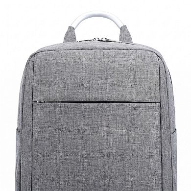 Modern Business Laptop Backpack - Sleek Commuter Daypack with Metallic Handle for Office, School