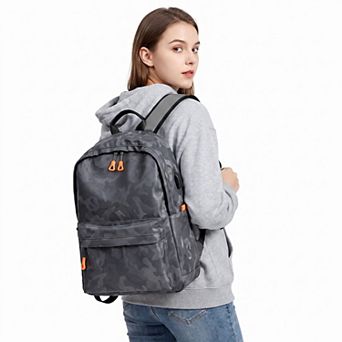 Stylish Camouflage Laptop Backpack - Lightweight School & Travel Bag for Men and Women