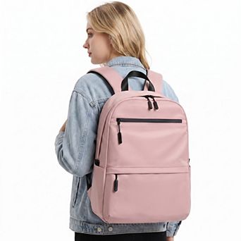 Multi-Pocket Commuter Backpack with Padded Shoulder Straps, Front Zip Pockets and Top Handle