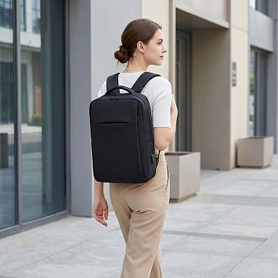 Modern Slim Laptop Backpack - Professional Commuter Daypack for Office, School, and Travel