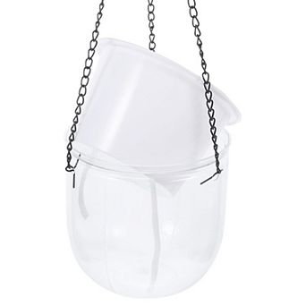 Self-Watering Hanging Planter with Drainage 16.50x16.50x15.00cm Plastic Iron
