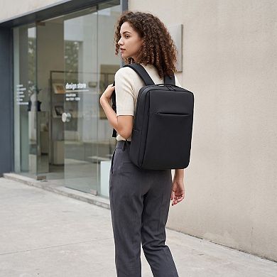 Modern Slim Laptop Backpack - Professional Commuter Daypack for Office, School, and Travel
