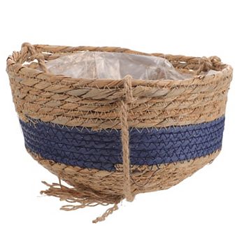 Natural Seagrass Hanging Planter Basket 70.00x25.00x15.00cm Space Saving Decor