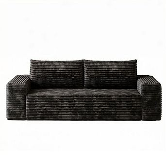 GOODSILO Sofa with Deep Seat and Corduroy Fabric for Cozy Living Spaces