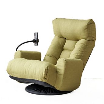 GOODSILO Ergonomic Adjustable Reclining Lounge Chair with Swivel Base and Phone Holder