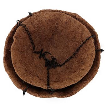 Hanging Planting Container Set Metal and Coconut Fiber for Indoor or Outdoor Use 2 pc