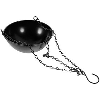Hanging Planter Plastic Flower Pot for Balcony or Garden 18.50x18.50x44.50cm Black