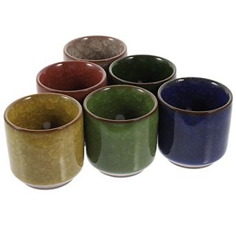 Succulent Planter Pots Ceramic Assorted Color 2.36x2.36x2.28 Inch 6 Pack