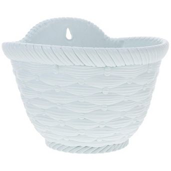 Hanging Balcony Planter Outdoor Plastic Wall-Mounted Flower Pot 7.47x6.29x5.89 Inch
