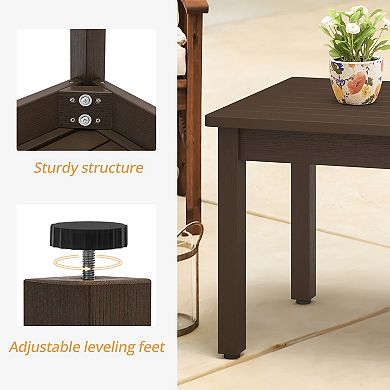 Hearthshire Outdoor Coffee Table Rectangle, HDPS Patio Table for Outside