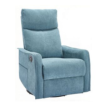 GOODSILO Heat Therapy Swivel Rocker Recliner Chair with Vibrating Massage Functions
