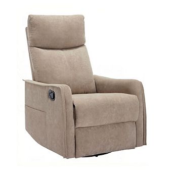 GOODSILO Heat Therapy Swivel Rocker Recliner Chair with Vibrating Massage Functions