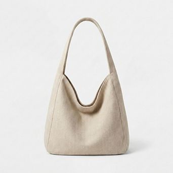 Denim Canvas Hobo Tote Bag Daily Large Capacity Shoulder Handbag For Women