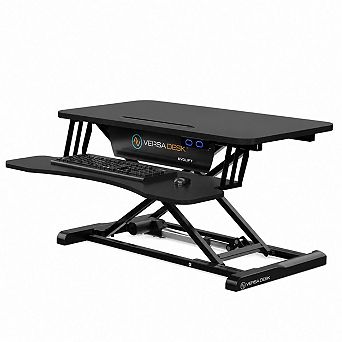 VersaDesk EvoLift 32"x24" Black Electric Standing Desk Converter, Height Adjustable Riser