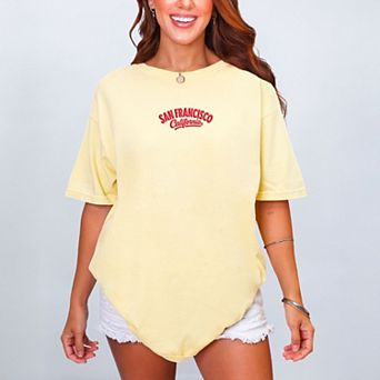 San Francisco Vibrant Puff Print - Women's Garment Dyed Graphic T-Shirt
