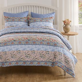 Greenland Home Fashions Kressida Floral Quilt Set