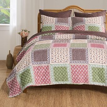 Greenland Home Fashions Priya Patchwork Quilt Set