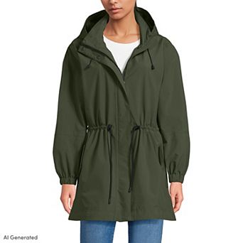 Women's Lands' End Packable Rain Parka