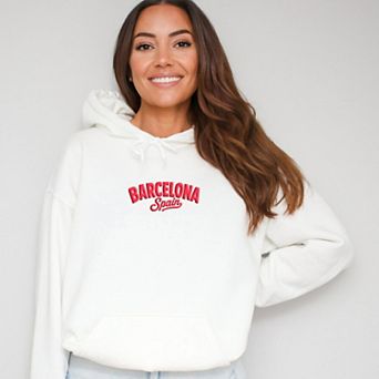Barcelona Vibrant Puff Print - Women's Graphic Hoodie