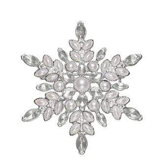 Napier Silver Tone Snowflake Pin
