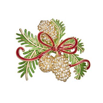 Napier Gold-Tone Pine Cones Pin
