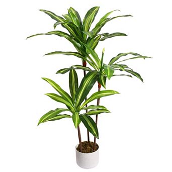 3.3FT Artificial Dracaena Tree in Pot, Fake Dragon Plant for Home Office Floor Decor, Realistic