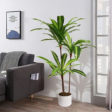 3.3FT Artificial Dracaena Tree in Pot, Fake Dragon Plant for Home Office Floor Decor, Realistic