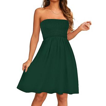 Women Strapless Tube Top Beach Sundress