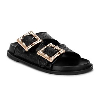 London Rag Zooper Chunky Buckle Women's Slip-On Flats