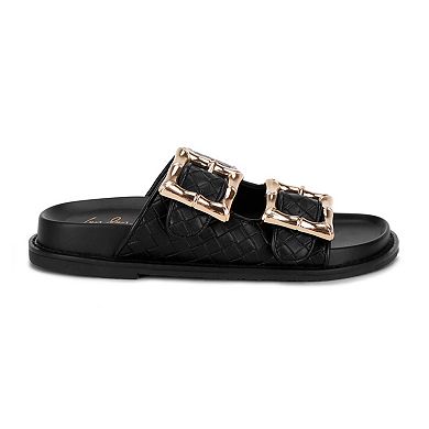 London Rag Zooper Chunky Buckle Women's Slip-On Flats