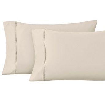 SUPERIOR Egyptian Cotton Solid or Marrow Stitch 1200 Thread Count 2 pc Pillowcase Set