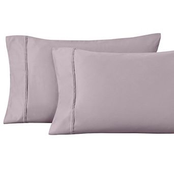 SUPERIOR Egyptian Cotton Solid or Marrow Stitch 1200 Thread Count 2 pc Pillowcase Set