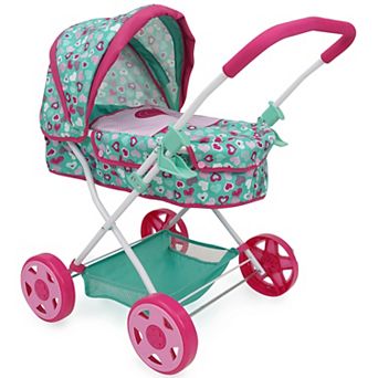 509 Crew Daisy Doll Pram with Bassinet, Storage Basket & Retractable Canopy