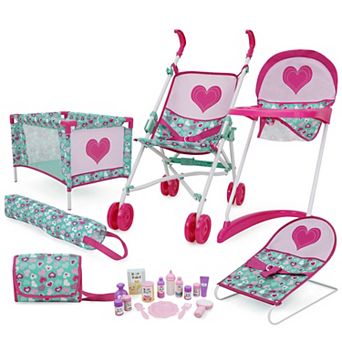 509 Crew Mint Heart Bouncer Doll Play Furniture & Care Set