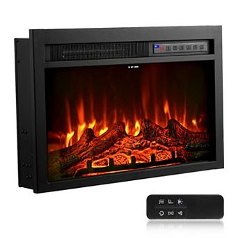 Premium 26 Inch Recessed Electric Fireplace Insert Wall Mounted Heater