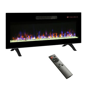 Recessed Electric Fireplace 42 Inch Wall Mounted Heater For Living Room