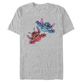Men's Disney's Lilo & Stitch And Leroy Jumping Graphic Tee