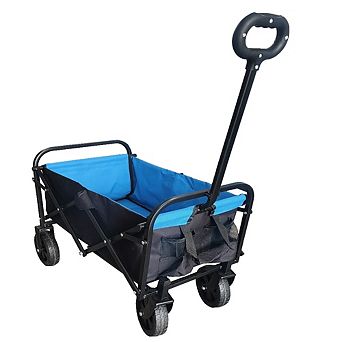Mini Folding Wagon Compact Collapsible Utility Cart for Garden Beach Shopping