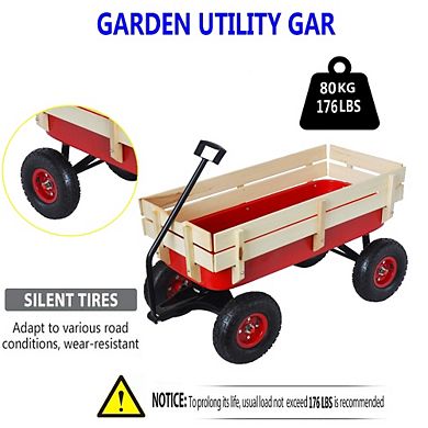Outdoor Sport Wagon Heavy Duty Utility Cart For Gardening
