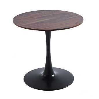 Modern Round Tulip Dining Table 31.5 Inch Pedestal Base For Small Spaces