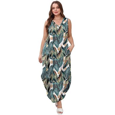 Summer Maxi Beach Dress Pockets