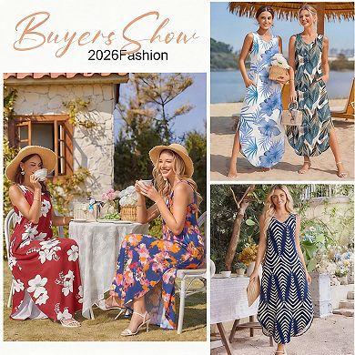 Summer Maxi Beach Dress Pockets