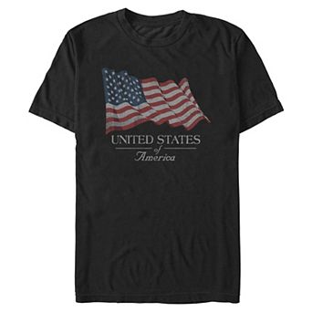Men's USA Waving Flag Graphic Tee