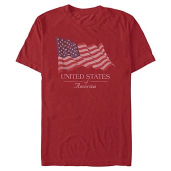Men's USA Waving Flag Graphic Tee