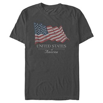 Men's USA Waving Flag Graphic Tee