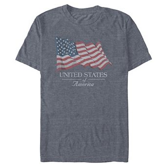Men's USA Waving Flag Graphic Tee