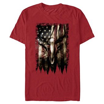 Men's Bald Eagle USA Flag Print Graphic Tee