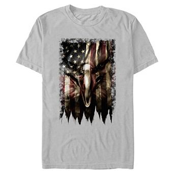 Men's Bald Eagle USA Flag Print Graphic Tee