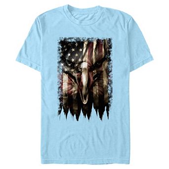 Men's Bald Eagle USA Flag Print Graphic Tee