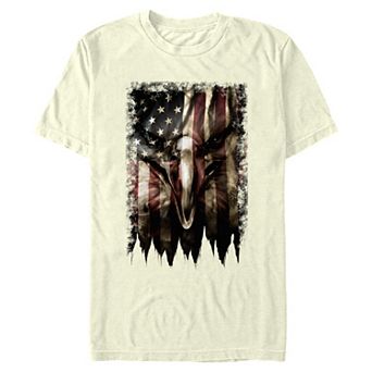 Men's Bald Eagle USA Flag Print Graphic Tee